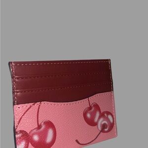 Cherry Design Pink and Red Card Holder